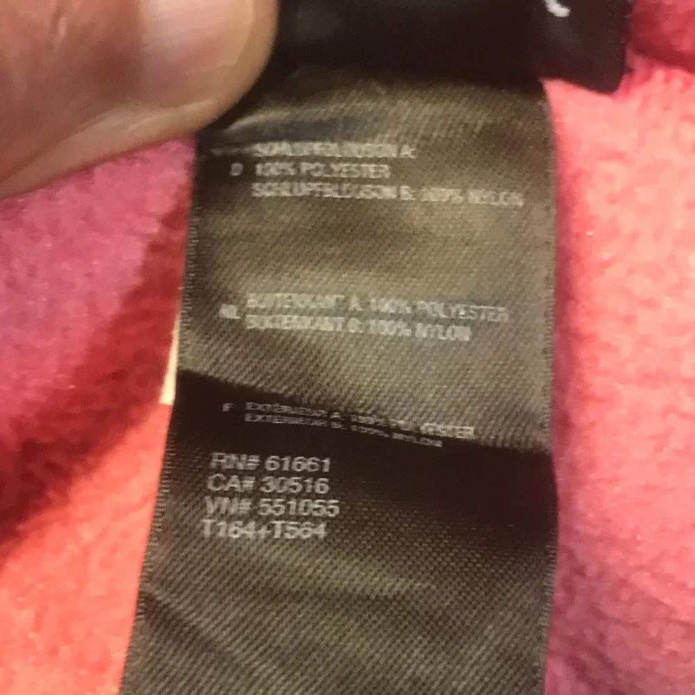 The North Face Denali Jacket Girls L Pink Grey Excellent Fleece Colorblock